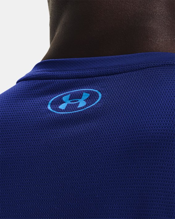 Men's UA Iso-Chill ¾ Sleeve Shirt, Blue, pdpMainDesktop image number 3